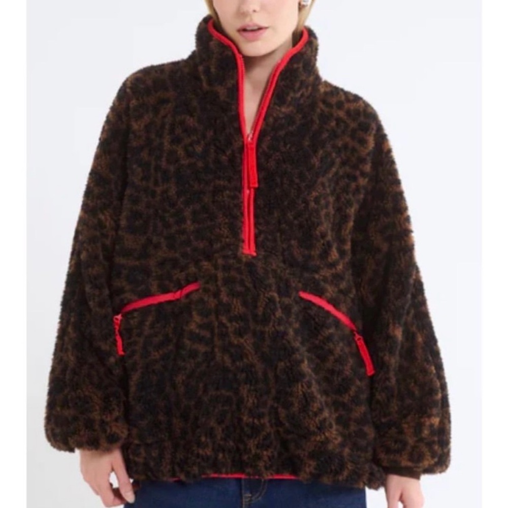 Rumored Sweatshirt with Leopard Pattern and Red D… - image 1